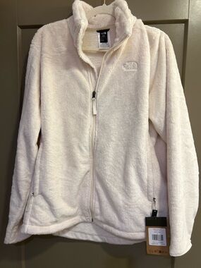 The North Face Women's Plush Full-Zip Jacket in Ivory XL. Super soft. NWT